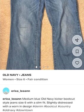 Old Navy Medium Blue Bootcut Jeans for Women